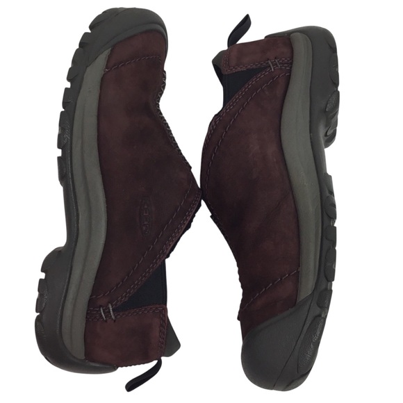 Keen Kaci Nubuck Leather Slip On Insulated Shoes Womens 7 Burgundy - Picture 3 of 10